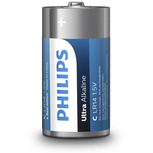 Philips LR14E2B/10 - set od 2 alkalne baterije tipa C ULTRA ALKALINE, 1,5 V, 7500 mAh Slike