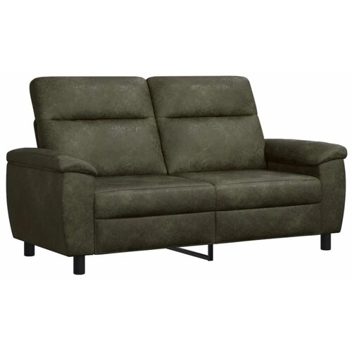  Set sofe 2 pcs Maslinasto zelena Umetnička suknja koža - Vojska zelena 2-sjedalo (140 cm) + 3-sjedalo Slike