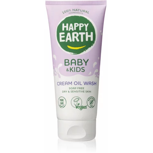 Happy Earth Baby & Kids 100% Natural Cream Oil Wash ulje za pranje za suhu i osjetljivu kožu 200 ml