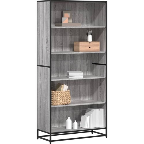 vidaXL Knjižna omara siva sonoma 80,5x35x170,5 cm inženirski les Cene
