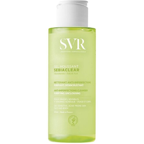 SVR Sebiaclear pjenu&amp;scaron;avi gel za či&amp;scaron;ćenje lica i tijela 100 ml Slike
