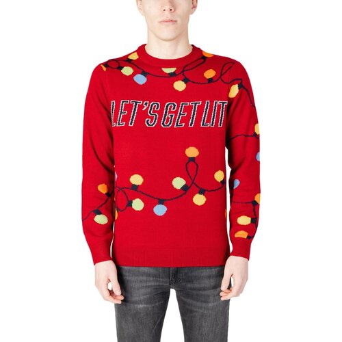 Only & Sons Puloverji ONSXMAS REG 12 LETS GET CREW KNIT 22027279 Rdeča Cene