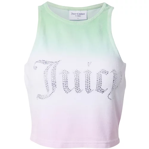 Juicy Couture Top 'AMORA' svetlo zelena / lila / srebrna / bela