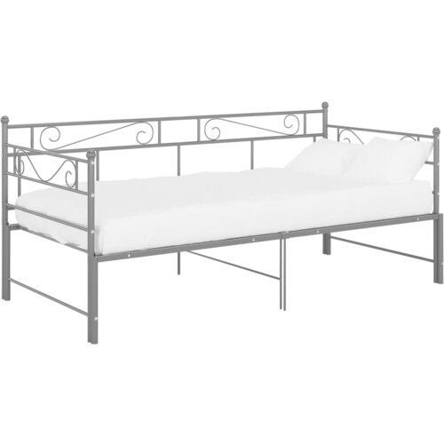 Maison Chic Izvlečni Posteljni okvir - Enojna postelja - Postelja za odrasle siv iz kovine 90x200 cm-J19, (21767165) Cene