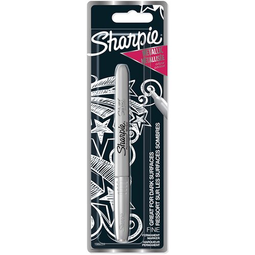 Sharpie permanentni marker metallic silver 1/1 blister Cene