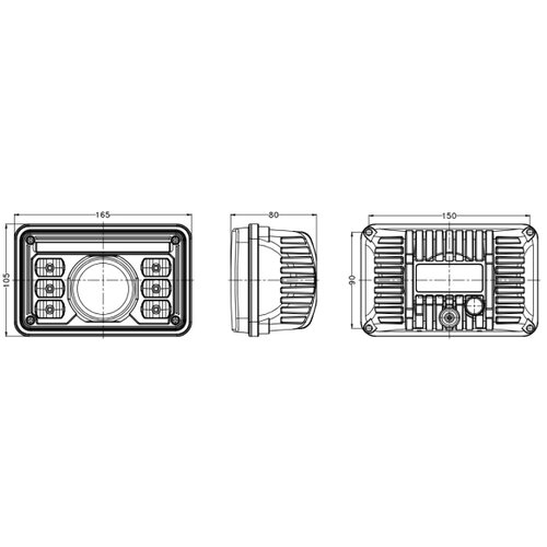  LED prednje svetlo za traktor LED/69W/10-30V IP69 5700K pravougaono Slike