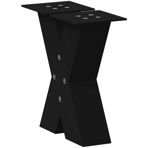 VidaXL Noge za stolić u obliku slova X 2 kom crne 30x(30-31) cm čelik Slike