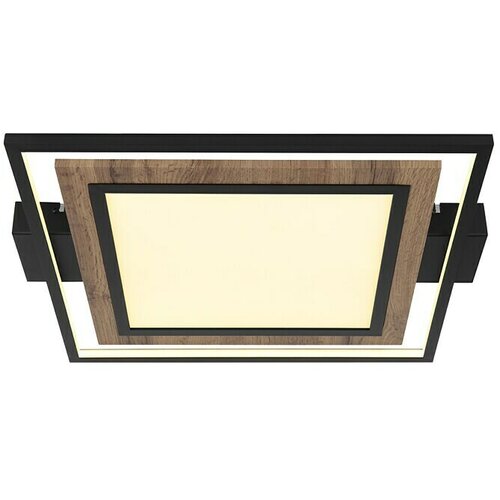 Globo LED stropna svjetiljka Gabalo (36 W, D x &amp;Scaron; x V: 50 x 45 x 5,5 cm, Crna, Topla bijela) Slike