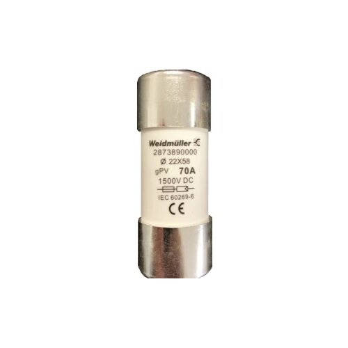 Weidm&amp;uuml;ller FUSE WSFL 22X58 70A 1K5V GPV finožični osigurač Sadržaj 10 St. Slike