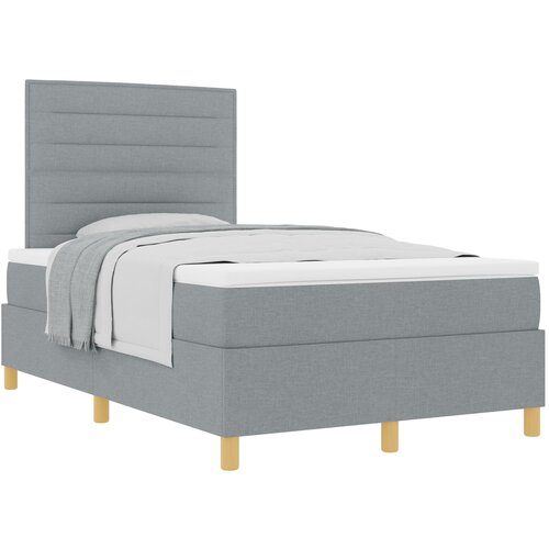 VidaXL Uzglavlje s madracem svijetlosiva 120x200 cm tkanina Slike