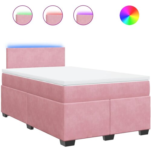 Maison Chic Box spring postelja - Vzmetna postelja z vzmetnico roza 120x200 cm žamet SL16835, (21884451) Cene