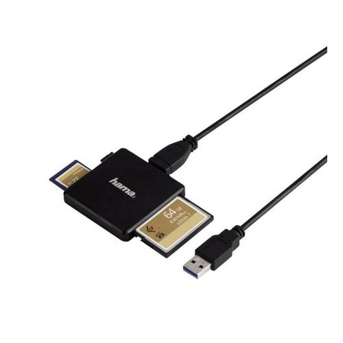 Hama Vanjski čitač memorijskih kartica 124022 USB 3.0, crna Cijene