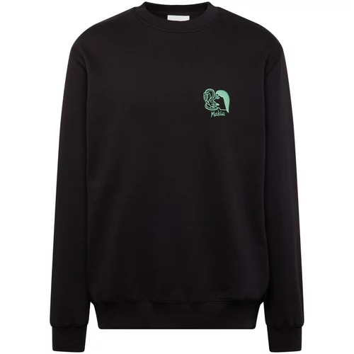 Makia Sweater majica 'Snakebite' tamno zelena / crna