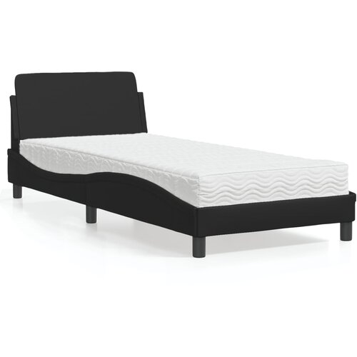  Krevet s madracem Dover crni 80 x 200 cm od umjetne kože Cene