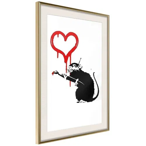  Poster - Banksy: Love Rat 20x30