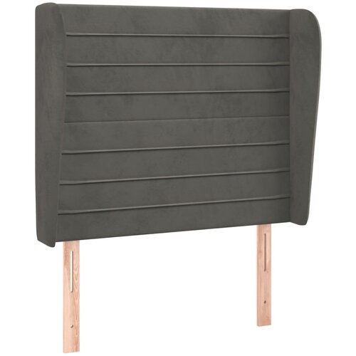 Maison Chic vzglavna omarica - nočna omarica - posteljna omarica z u&amp;scaron;esi temno sivo 103x23x118/128 cm žamet, (21712829) Slike