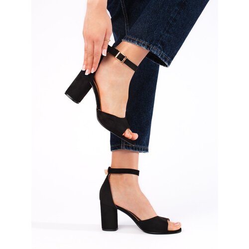 Shelvt Women&amp;#039;s black stiletto sandals Slike