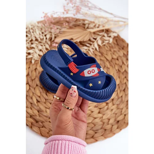 Ipanema Light Children's Slides Sandals With Animal Motif navy blue Rico