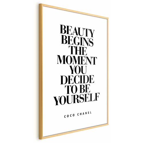  Plakat - Coco Chanel 29.7x42 Zlatni okvir Cene