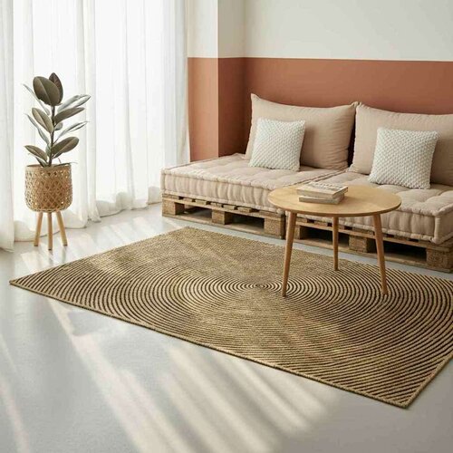  Tepih Prirodna i crna 200 x 290 cm Juta Slike