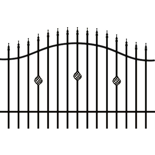 Rose kovana ograda (200 x 120 cm, Crne boje)