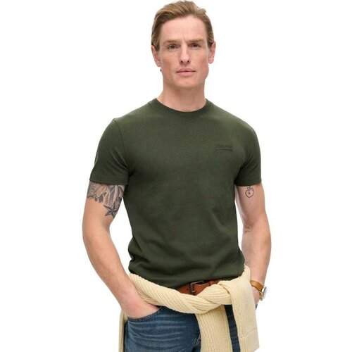 Superdry Tamnozelena muška majica SDM1011245A-1XT Cene