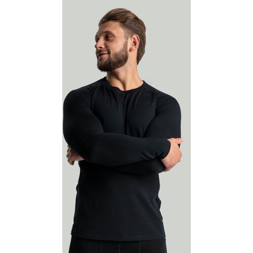 STRIX Mu&amp;scaron;ka majica dugih rukava MERINO I Black Slike