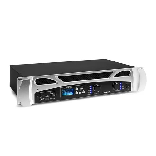 Vonyx FPA 300, PA-ojačevalnik, 2x150W, BT, Media Player, LED, USB, SD
