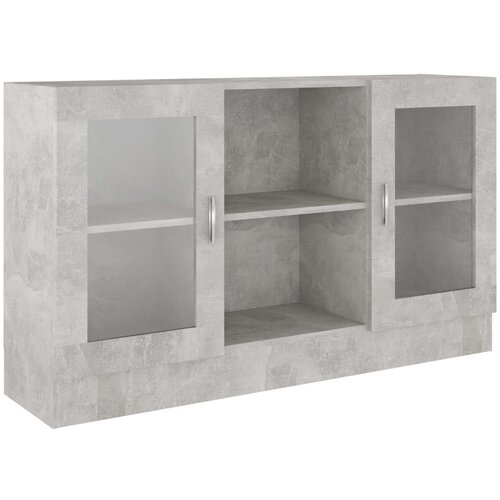  Vitrina siva boja betona 120 x 30,5 x 70 cm konstruirano drvo Slike