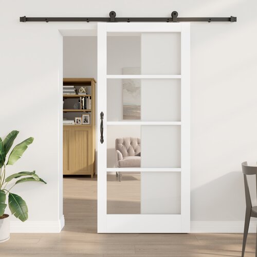 VidaXL Klizna Vrata s Opremljenjem &amp;#039;ORKDAL&amp;#039;Bijela 93x211 cm Slike