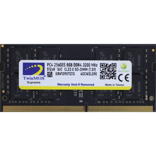 TwinMOS ram sodimm DDR4 8GB 3200MHz MDD48GB3200N Cene