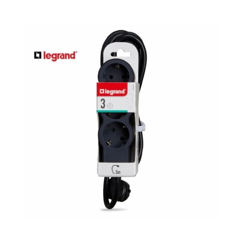 Legrand 694560 produžni blok 3X2P+E 3M (crna/t.siva) Slike
