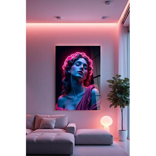 WALLXPERT Hhlneon0012 - Višenamenska Tempered Staklena Slika 70 x 100 cm Cene