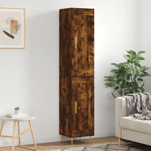 The Living Store Visoka omara dimljeni hrast 34,5x34x180 cm inženirski les - Visoka Omarica, (21429553) Slike