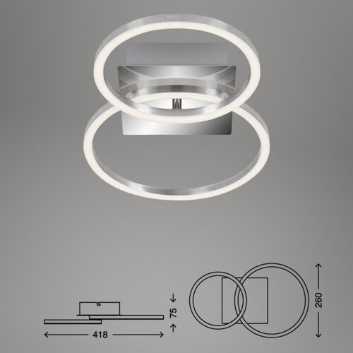BRILONER 3110-018 - led prigu&amp;scaron;iva stropna svetiljka frames LED/16W/230V Slike