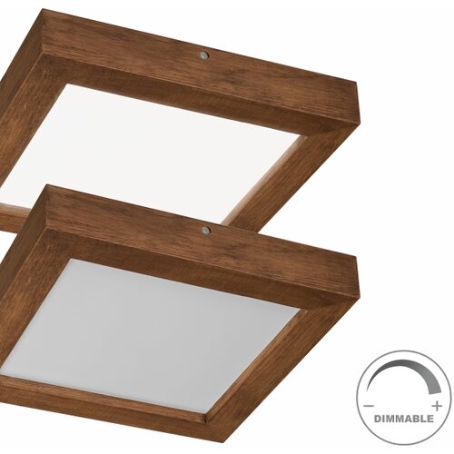  Brilagi-LED Prigu&amp;scaron;iva svetiljka WOODY FRAME LED/24W/230V hrast 30x30 cm IP44 + daljinski upravljač Slike
