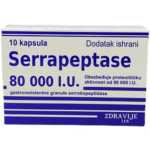 Zdravlje Serrapeptase 80000 IU, 10 cps Slike