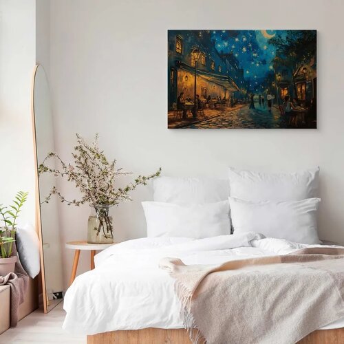  Slika - Paris street &amp;ndash; a painting inspired by Vincent van Gogh\&amp;#039;s style 60x40 Akustična Slike