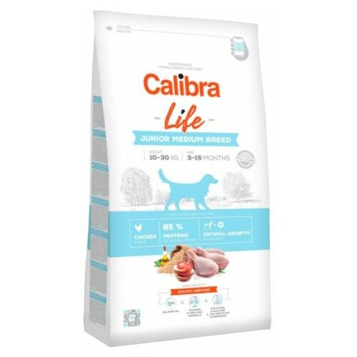 CALIBRA Dog Life Junior Medium Breed Piletina, hrana za pse 2,5kg Slike