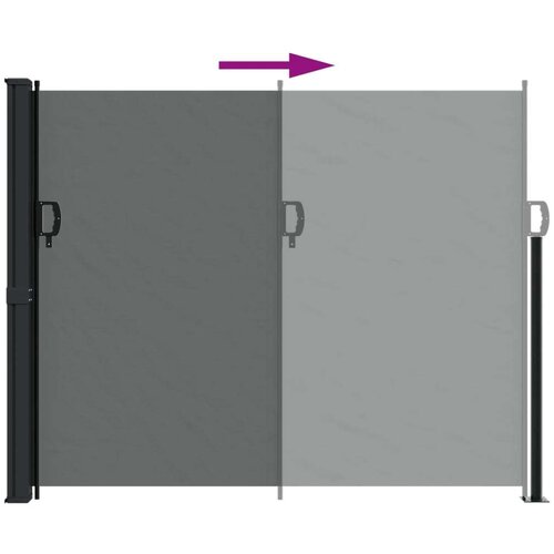 VidaXL Uvlačiva bočna tenda 160 x 600 cm antracit Slike