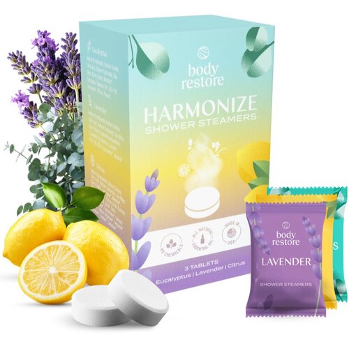 Body Restore Harmonize Shower Steamers tablete za tu&amp;scaron;iranje mix 3 kom Slike