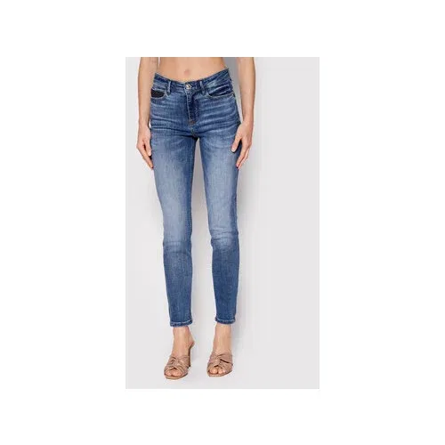 Guess Jeans hlače W2YA46 D4H15 Modra Skinny Fit