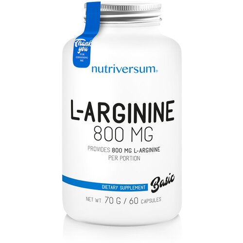 NUTRIVERSUM l-arginine, 800mg, 60 kapsula Slike