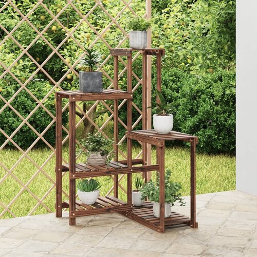 VidaXL Stojalo za rastline 62,5x61,5x101,5 cm trden les jelke Slike