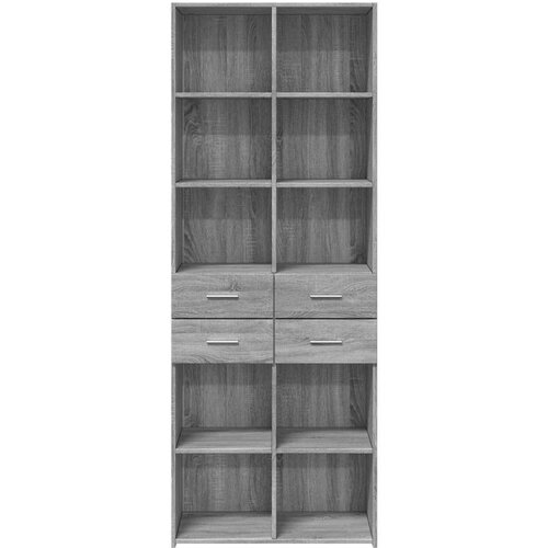 VidaXL Visoka komoda boja hrasta 70x42,5x185 cm od konstruiranog drva Slike