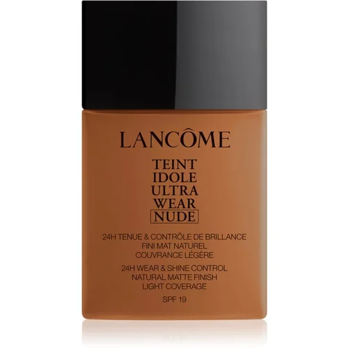 Lancôme Teint Idole Ultra Wear Nude SPF19 lahek vlažilen puder z mat učinkom 40 ml odtenek 12 Ambre