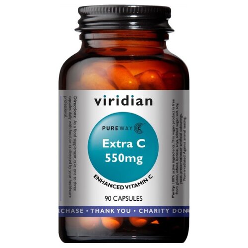 Viridian Nutrition Vitamin C PureWay ExtraC Viridian, 550mg (90 kapsul) Slike