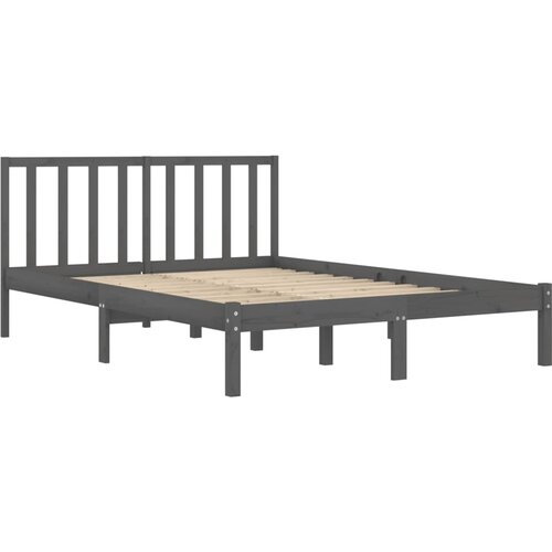  Okvir za krevet od masivne borovine sivi 200 x 200 cm Slike