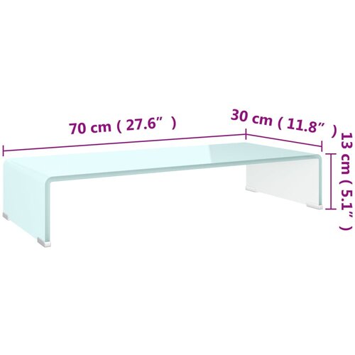  Stalak za TV/monitor stakleni zeleni 70 x 30 x 13 cm Slike