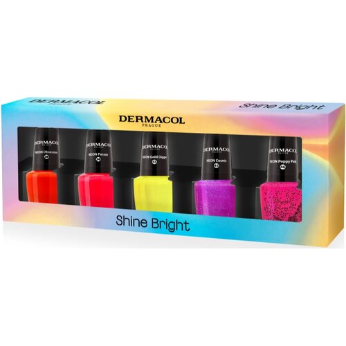 Dermacol Neon Shine Bright set lakov za nohte Slike